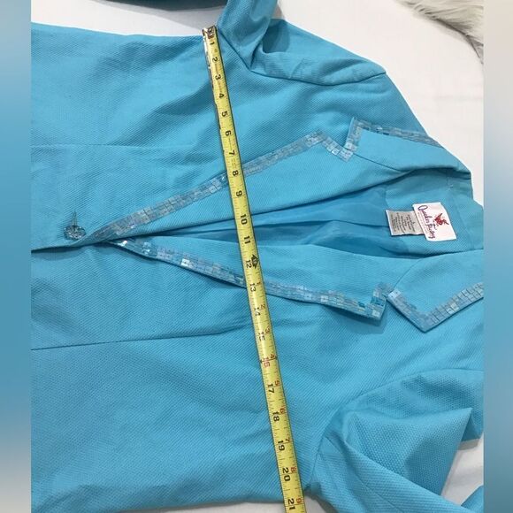 Quaker Factory Sequin Single Button Blazer Size Large - Picture 5 of 11